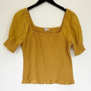 ⚡️LAST DAY⚡️ Madewell Mustard Yellow Smocked Top